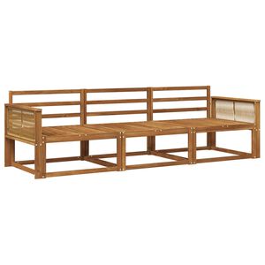 vidaXL Conjunto de sof&aacute;s de exterior 3 pcs Natural