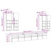 vidaXL Muebles de TV de pared con luces LED 7 piezas gris sonoma
