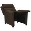 vidaXL Sillón reclinable de tela marrón oscuro