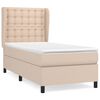 vidaXL Cama box spring con colch&oacute;n cuero sint&eacute;tico capuchino 80x200 cm