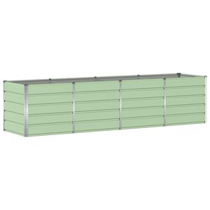 vidaXL Jardinera Verde 320 x 80 x 75 cm Acero