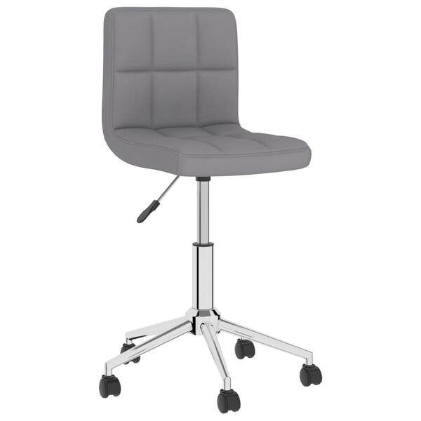 vidaXL Silla de comedor giratoria tela gris claro