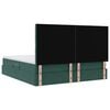 vidaXL Cama con almacenamiento y LED Verde oscuro 160 x 200 cm