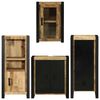 vidaXL Juego de muebles de ba&ntilde;o 4 pcs Marr&oacute;n Madera de mango s&oacute;lido