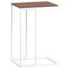 vidaXL Mesa auxiliar de madera contrachapada blanco 40x30x59 cm