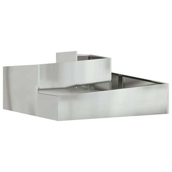 vidaXL Macetero de Jard&iacute;n Plateado 100 x 100 x 50 cm Acero Galvanizado