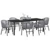 vidaXL Conjunto de Comedor de Jard&iacute;n 7 pcs Antracita