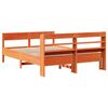 vidaXL Cama sin colch&oacute;n madera maciza de pino marr&oacute;n cera 160x200 cm