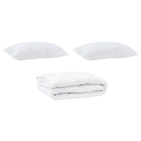 vidaXL Edredón con almohada 3 pcs Microfibra
