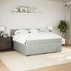 vidaXL Cama box spring con colchón terciopelo gris claro 200x200 cm