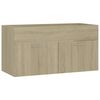 vidaXL Armario para lavabo contrachapada color roble 90x38,5x46 cm