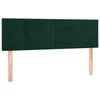 vidaXL Cama box spring con colch&oacute;n terciopelo verde oscuro 140x190 cm