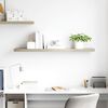 vidaXL Estante flotante de pared MDF color roble 120x23,5x3,8 cm