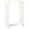 vidaXL Le&ntilde;ero blanco 60x28x90 cm Acero laminado en fr&iacute;o
