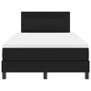 vidaXL Cama tipo Box Spring Negro 120 x 200 cm Cuero sint&eacute;tico
