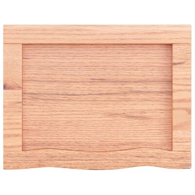 vidaXL Estante pared madera roble tratada marrón claro 40x30x(2-4) cm