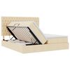 vidaXL Cama con almacenamiento Crema 200 x 200 cm Cuero sint&eacute;tico