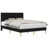 vidaXL Estructura de cama con cabecera Negro 160 x 200 cm Tela