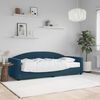 vidaXL Sof&aacute; cama con colch&oacute;n terciopelo azul 80x200 cm
