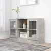 vidaXL Vitrina de madera de ingenier&iacute;a gris 120x30,5x70 cm