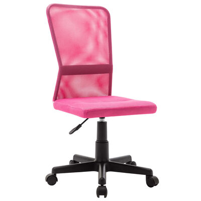 vidaXL Silla de oficina de tela de malla rosa 44x52x100 cm