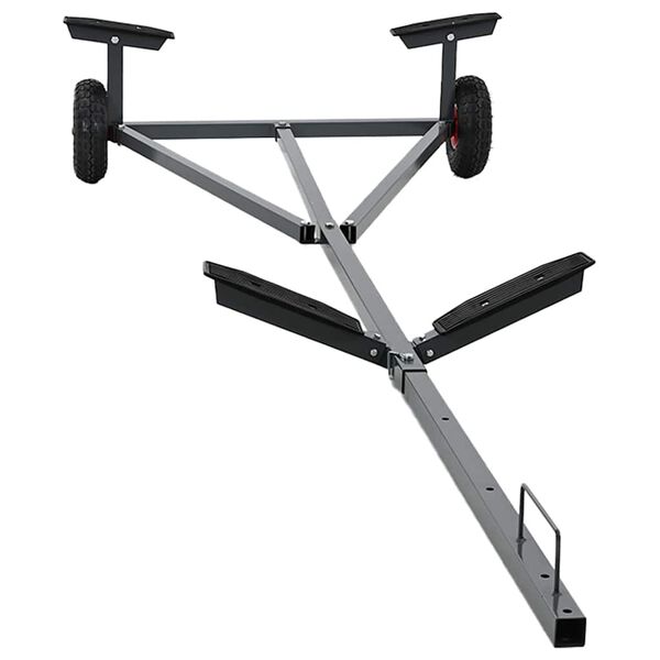 vidaXL Remolque para barcos Plateado 302 x 107 x 42 cm Acero