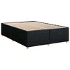 vidaXL Cama box spring con colch&oacute;n tela negro 140x190 cm
