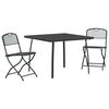 vidaXL Juego de muebles de exterior 3 pcs Gris antracita