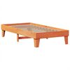 vidaXL Estructura de cama sin colch&oacute;n madera maciza marr&oacute;n 75x190 cm
