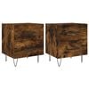 vidaXL Mesita noche 2 uds madera ingenier&iacute;a roble ahumado 40x35x47,5cm