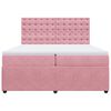 vidaXL Cama box spring con colch&oacute;n terciopelo rosa 200x200 cm