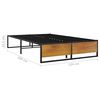 vidaXL Estructura de cama sin colchón metal negro 120x200 cm