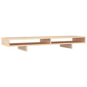 vidaXL Soporte para monitor madera maciza de pino 100x27x14 cm
