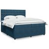 vidaXL Cama box spring con colch&oacute;n terciopelo azul 200x200 cm