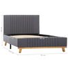 vidaXL Estructura de cama sin colch&oacute;n tela gris claro 90x200 cm