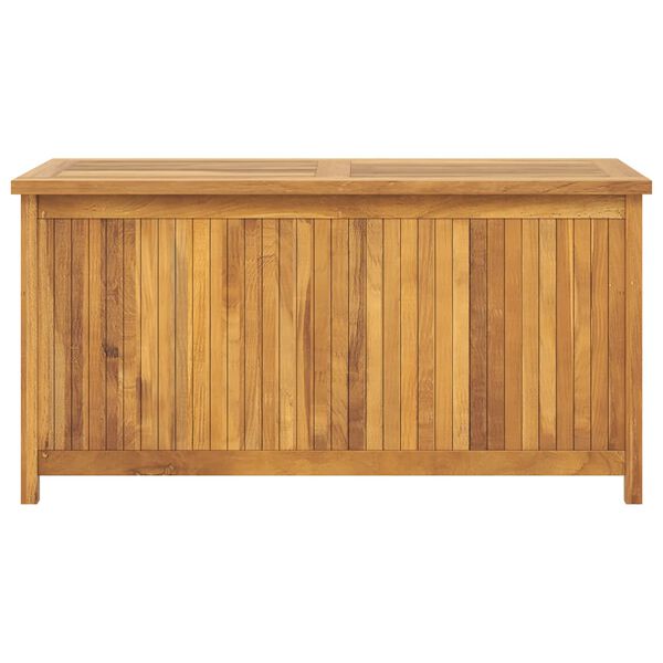 vidaXL Baúl de jardín madera maciza de teca 114x50x58 cm