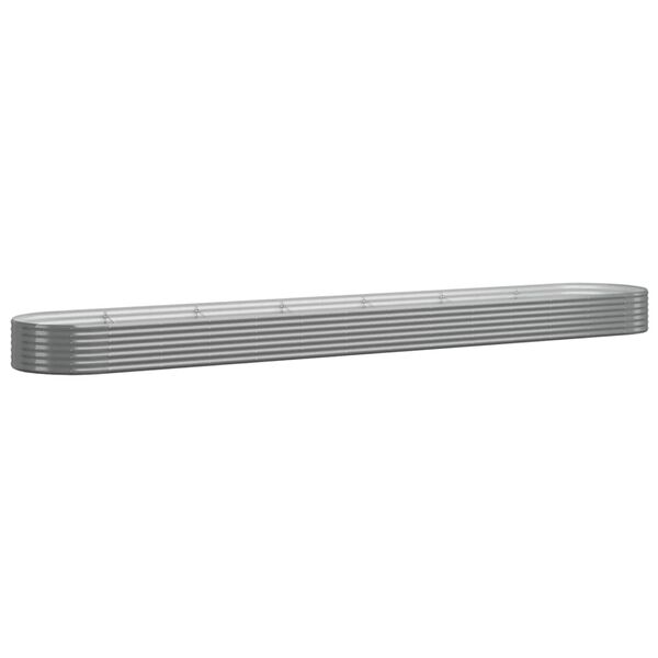 vidaXL Jardinera arriate acero galvanizado gris 544x100x36 cm