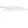 vidaXL Toldo autom&aacute;tico con LED y sensor de viento crema 450x300 cm