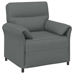 vidaXL Sof&aacute; de una plaza Gris oscuro 88 x 83 x 95 cm Tela