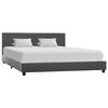 vidaXL Estructura de cama sin colch&oacute;n cuero sint&eacute;tico gris 140x200 cm