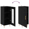 vidaXL Vitrina Roble negro 34 x 34.5 x 90 cm Madera contrachapada