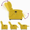 vidaXL Sill&oacute;n reclinable de masaje elevable terciopelo amarillo