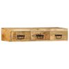 vidaXL Mueble de TV de pared madera maciza mango rugosa 100x30x19 cm