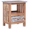 vidaXL Mesita de noche madera maciza de caoba 41x30x50 cm