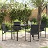 vidaXL Conjunto de Comedor de Jard&iacute;n 5 pcs Negro