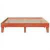 vidaXL Cama sin colch&oacute;n madera maciza de pino marr&oacute;n cera 200x200 cm