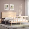 vidaXL Estructura de cama sin colch&oacute;n madera maciza de pino 160x200 cm