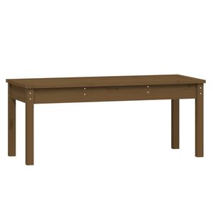 vidaXL Banco de jard&iacute;n madera maciza pino marr&oacute;n miel 109x44x45 cm