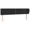 vidaXL Cabecero de cuero sint&eacute;tico negro 183x23x78/88 cm