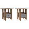 vidaXL Mesita de Noche 2 uds. Madera vieja 41 x 40 x 45 cm